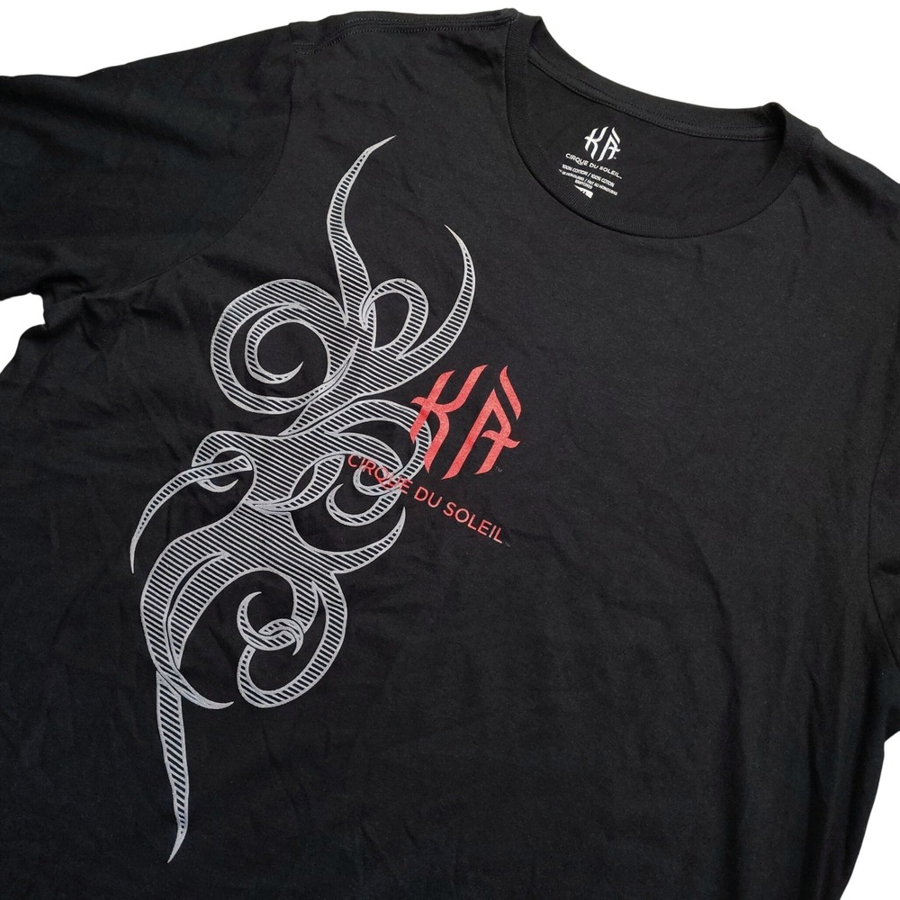 Cirque du Soleil Ka Graphic Tee Mens XXL Black Las Vegas Show Logo Shirt